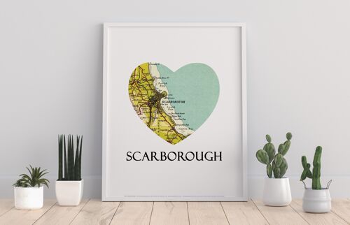 Map Of Scarborough- Loveheart - 11X14” Premium Art Print
