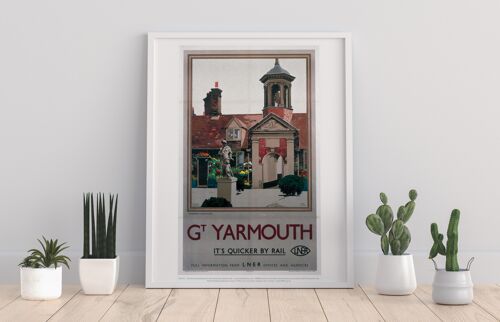 Great Yarmouth It's Quicker By Rail - Premium Art Print