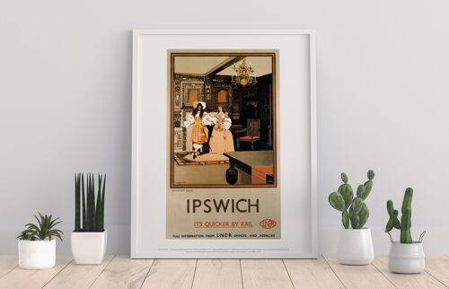 Ipswich - Ancient House Lner - Quicker By Rail Art Print