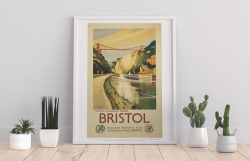 Bristol - Clifton Suspension Bridge Gwr Lms - Art Print