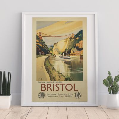 Bristol - Clifton Suspension Bridge Gwr Lms - Art Print