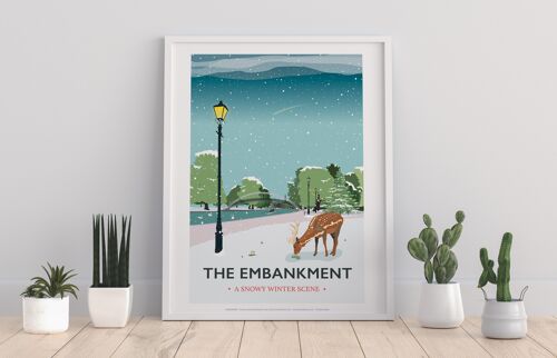 Embankment Winter By Artist Tabitha Mary - 11X14” Art Print