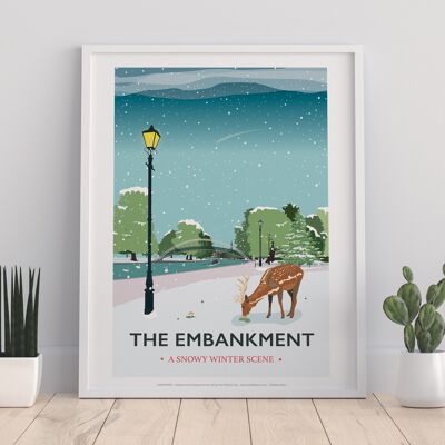 Embankment Winter By Artist Tabitha Mary - 11X14” Art Print