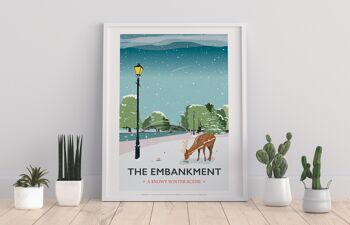 Embankment Winter par l'artiste Tabitha Mary - 11X14" Art Print