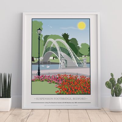 Suspension Bridge, Embankment Bedford-Tabitha Mary Art Print