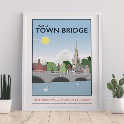 Bedford Town Bridge By Artist Tabitha Mary - Art Print