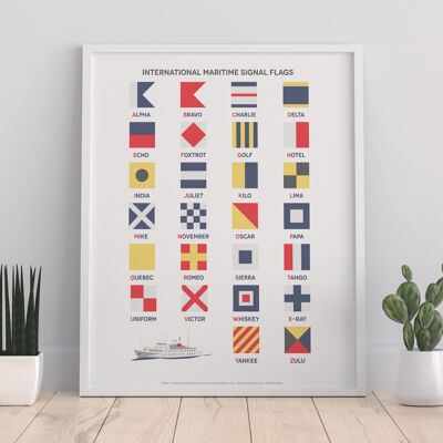 Nautical Flag Alphabet By Artist Tabitha Mary - Art Print