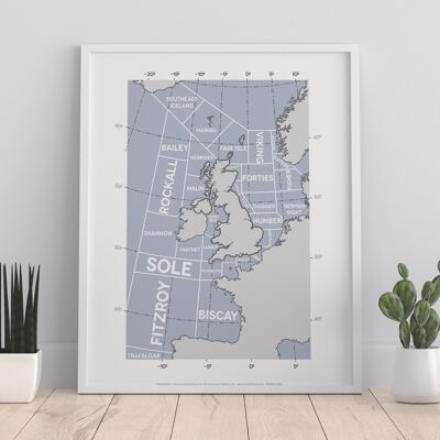 Shipping Forecast Regions By Artist Tabitha Mary Art Print