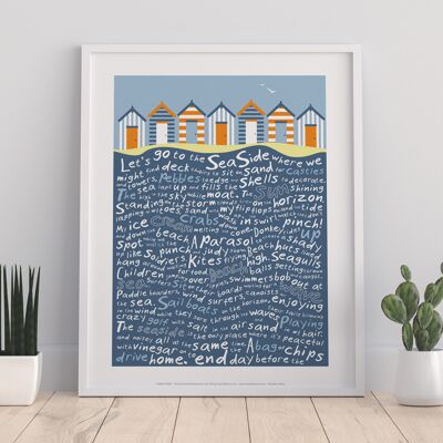 Beach Huts By Artist Tabitha Mary - 11X14” Premium Art Print