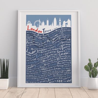London Town Typography Day By Artist Tabitha Mary Art Print