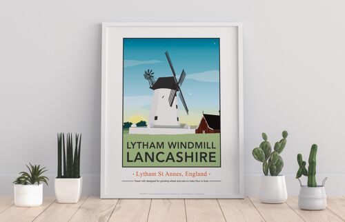Lytham Windmill, Lancashire By Artist Tabitha Mary Art Print