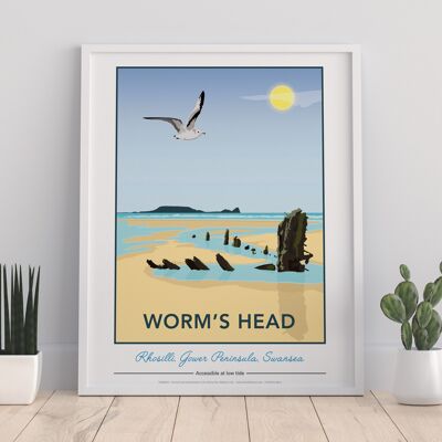 Worms Head, Swansea - 11X14” Premium Art Print