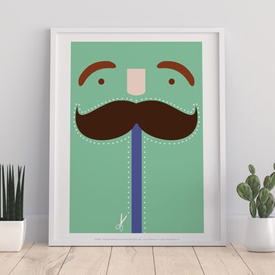 Moustache-Brown,Green,Blue - 11X14” Premium Art Print
