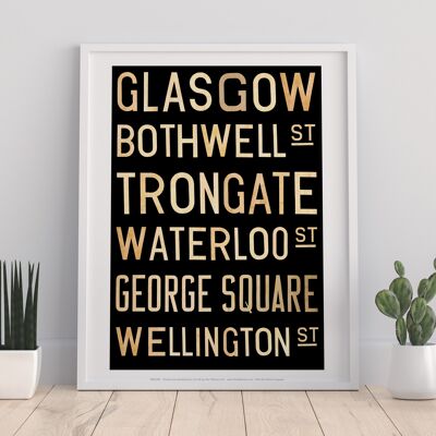 Glasgow, Waterloo, George Square, Wellington Art Print