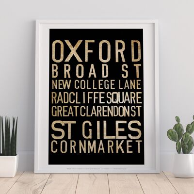 Oxford, Broad Street, New College Lane, Art Print