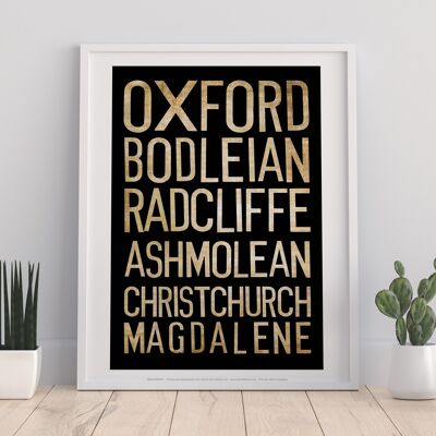 Oxford, Radcliffe, Ashmolean,Christchurch, Art Print