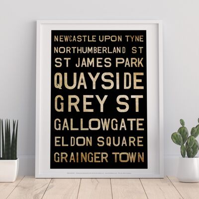 Newcastle Upon Tyne, Nortumberland Street, Art Print