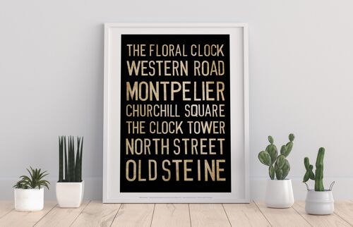 The Floral Clock, Western Road, Churchill Square, Art Print
