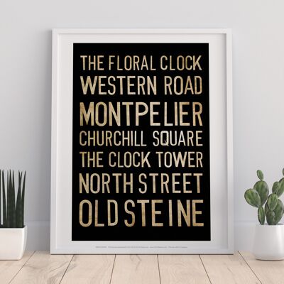 The Floral Clock, Western Road, Churchill Square, Art Print