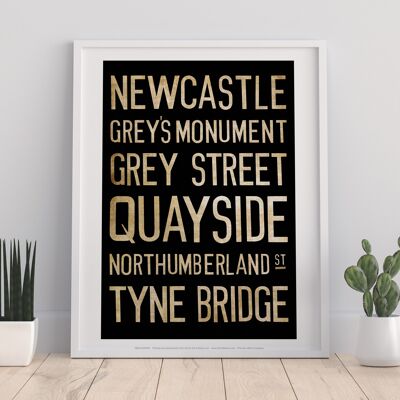 Newcastle, Greys Monument, Tyne Bridge Art Print