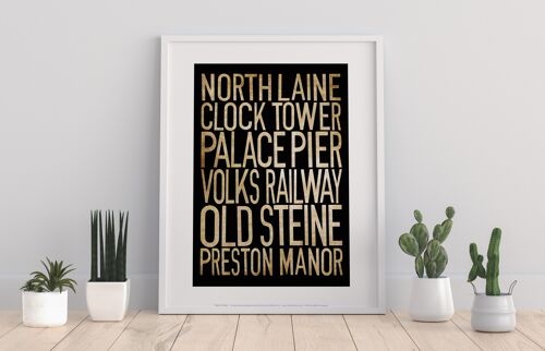 Northlaine, Clock Tower, Palace Pier, Railway Art Print