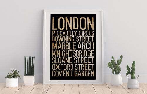 London, Piccadilly Circus, Downing Street, Art Print