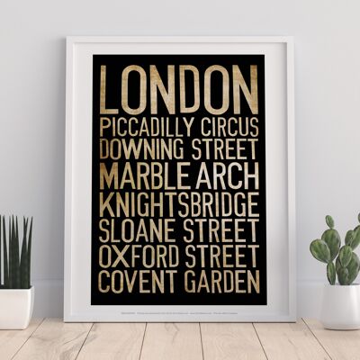 London, Piccadilly Circus, Downing Street, Art Print