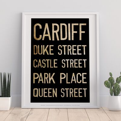 Cardiff, Duke Street, Castle Street, Art Print