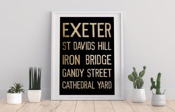 Exeter, St. Davids Hill, pont de fer, Impression artistique