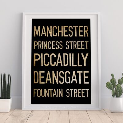 Manchester, Princess Street, Piccadilly, Art Print