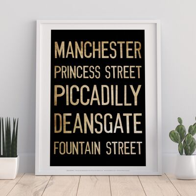 Manchester, Princess Street, Piccadilly, Art Print