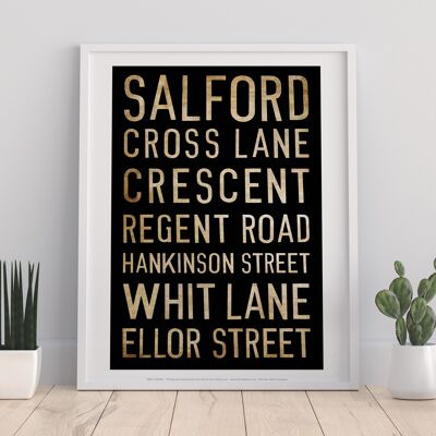 Salford, Cross Lane, Crescent, Regent Road, Art Print
