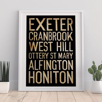 Exeter, Cranbrrok, West Hill, Art Print