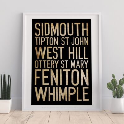 Sidmouth, Tipton St John, West Hill, Art Print