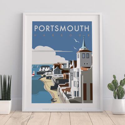 Port Harbour By Artist Dave Thompson - Premium Art Print