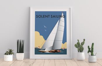 Solent Sailing par l'artiste Dave Thompson - Impression d'art premium