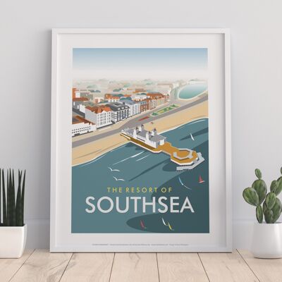 The Resort Of Southsea By Artist Dave Thompson - Art Print