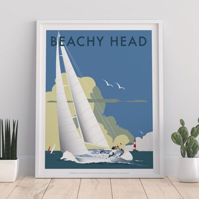Beachy Head By Artist Dave Thompson - Premium Art Print