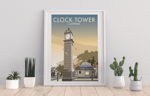 Clocktower By Artist Dave Thompson - Premium Art Print