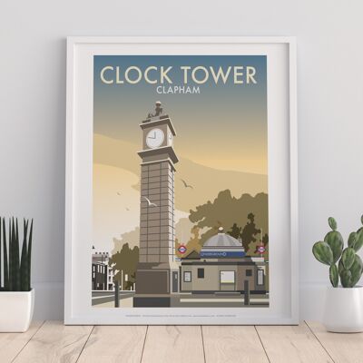 Clocktower By Artist Dave Thompson - Premium Art Print