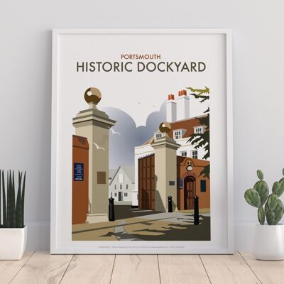 Historic Dockyard By Artist Dave Thompson - Art Print