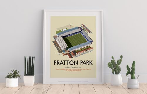 Fratton Park By Artist Dave Thompson - Premium Art Print