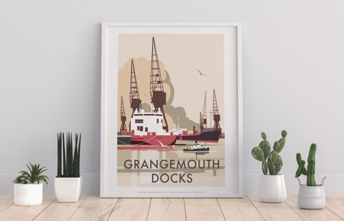 Grangemouth Docks By Artist Dave Thompson - Art Print