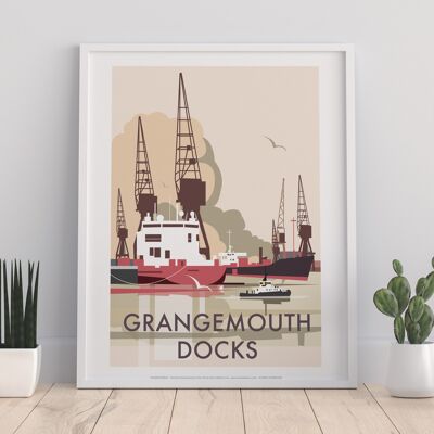 Grangemouth Docks By Artist Dave Thompson - Art Print
