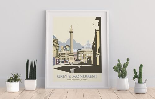 Grey's Monument By Artist Dave Thompson - Premium Art Print