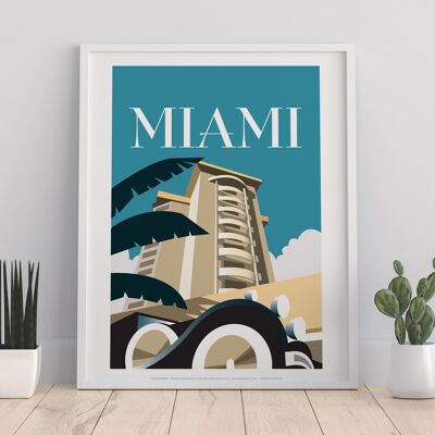 Miami By Artist Dave Thompson - 11X14” Premium Art Print