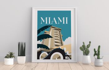 Miami par l'artiste Dave Thompson - 11X14" Premium Art Print
