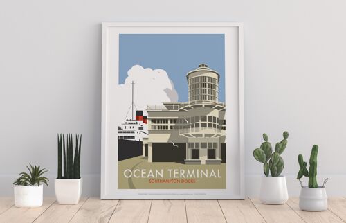 Ocean Terminal By Artist Dave Thompson - Premium Art Print
