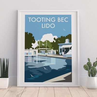 Tooting Bec Lido By Artist Dave Thompson - 11X14” Art Print