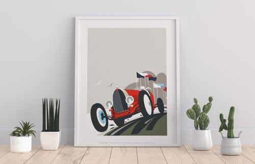 Race Car By Artist Dave Thompson - 11X14” Premium Art Print